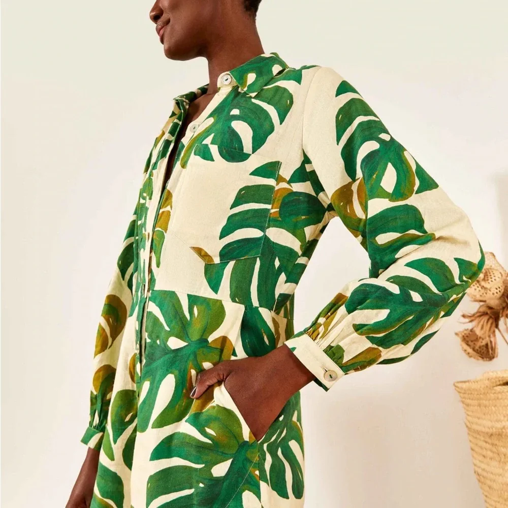 FARM Rio Tropical Leaf Print Jumpsuit - Picture 4 of 11